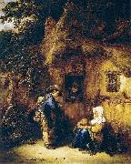 Isaac van Ostade Traveller at a Cottage Door France oil painting artist